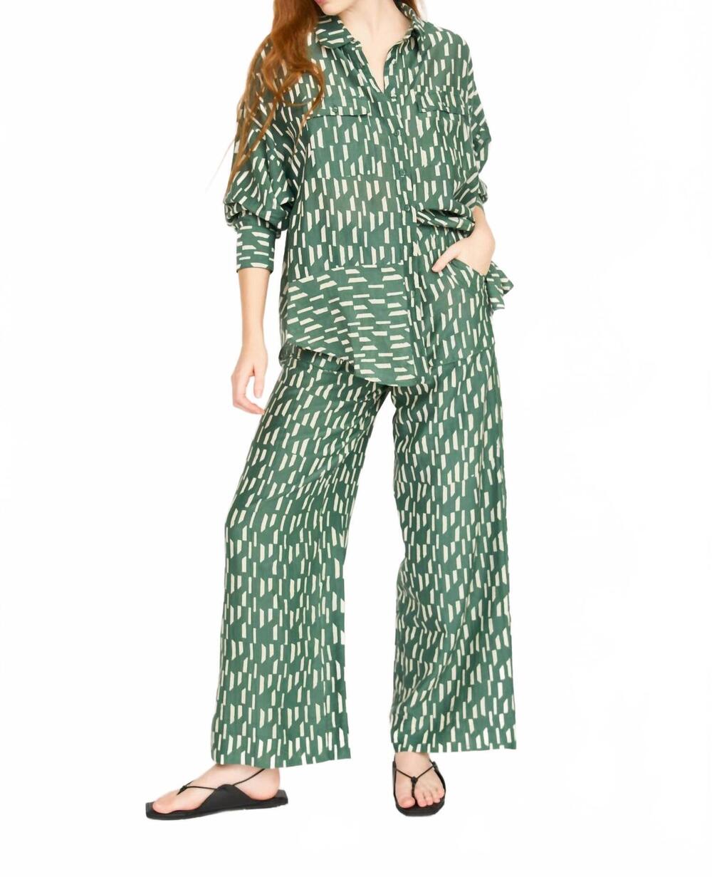 NEW MIRTH kyoto blouse in verdure rainfall